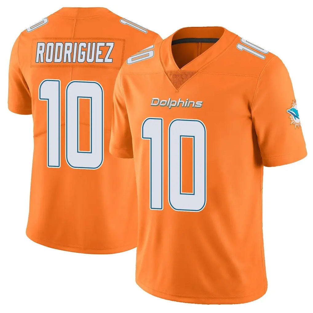 Jdoa M.Dolphins #10 Jacob Rodriguez Player Orange Limited Home Game Stitched Jerseys