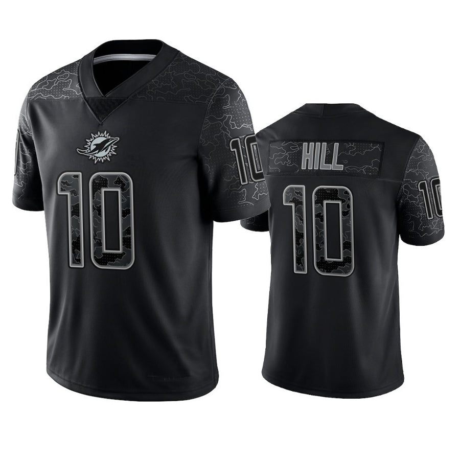 Jdoa M.Dolphins #10 Tyreek Hill Player Black RFLCTV Limited Stitched Jerseys