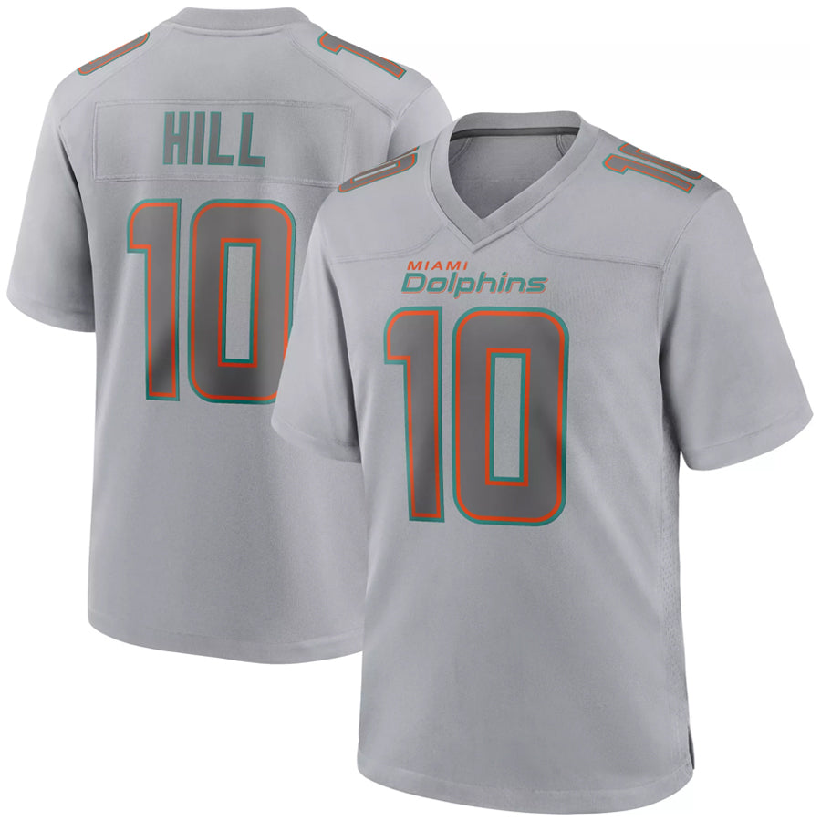 Jdoa M.Dolphins #10 Tyreek Hill Player Grey Atmosphere Fashion Stitched Jerseys