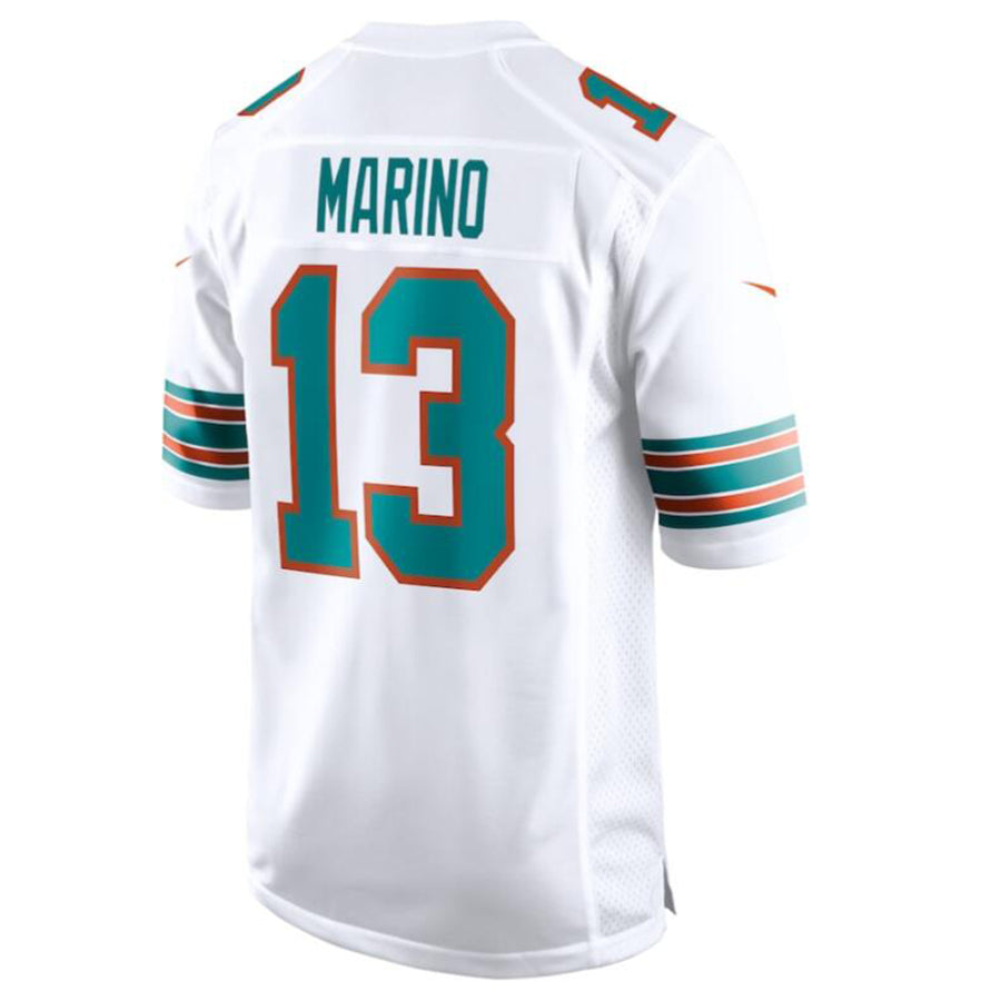 Jdoa M.Dolphins #13 Dan Marino White Retired Player Jersey American Stitched Jersey