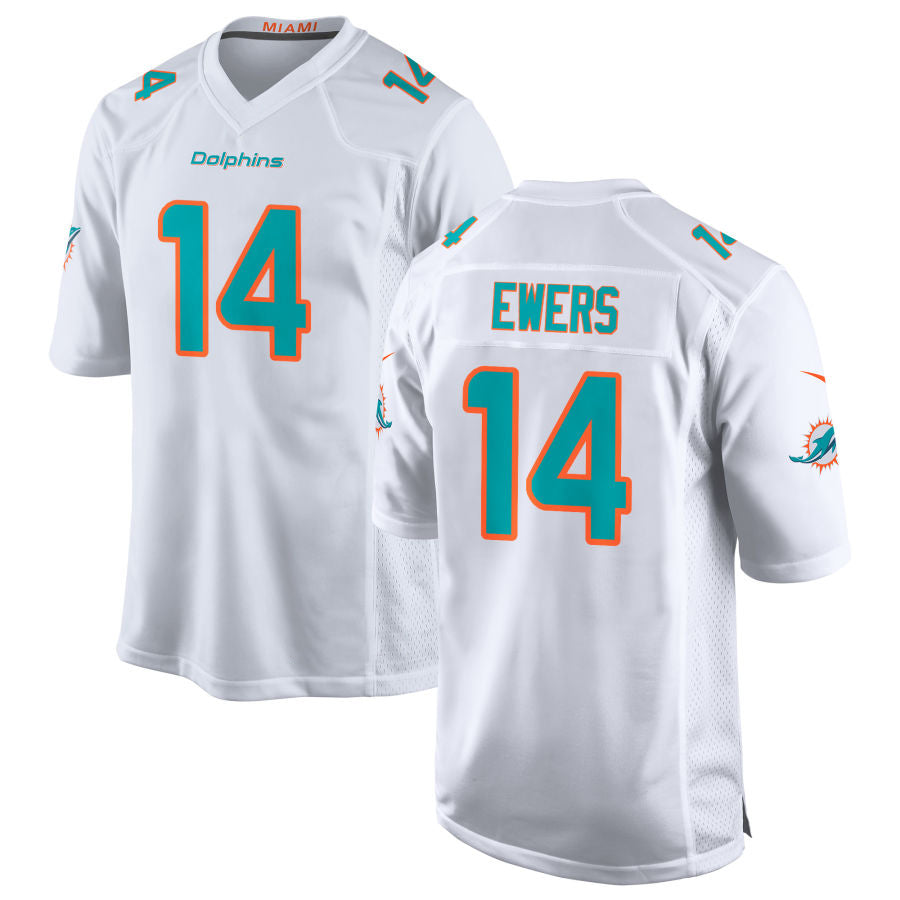 Jdoa M.Dolphins #14 Quinn Ewers Player White Home Game Stitched Jerseys