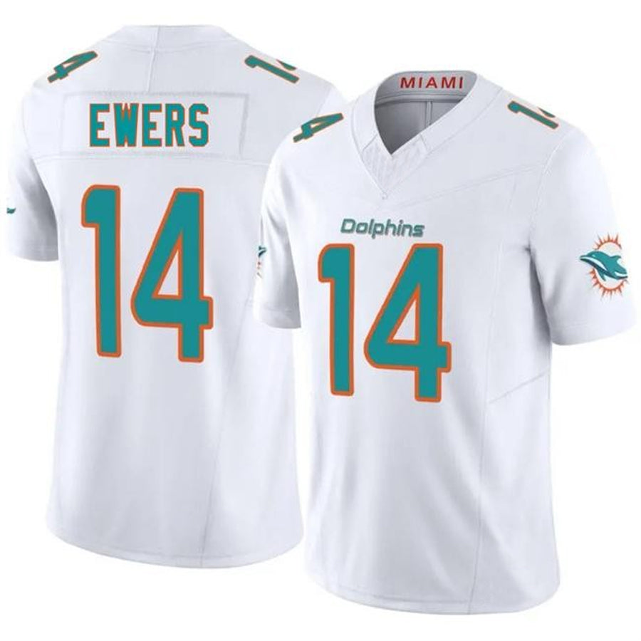 Jdoa M.Dolphins #14 Quinn Ewers Player White Vapor Limited Game Stitched Jerseys