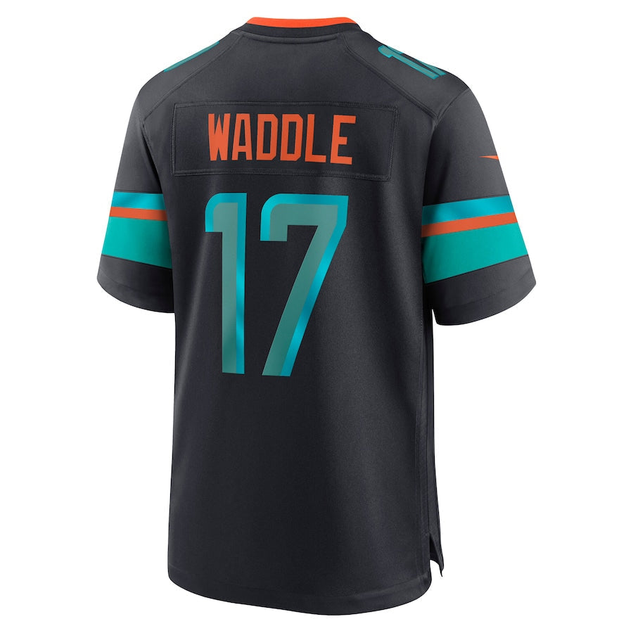 Jdoa M.Dolphins #17 Jaylen Waddle Player Blue Rivalries Collection Game Stitched Jersey
