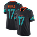 Jdoa M.Dolphins #17 Jaylen Waddle Player Blue Rivalries Collection Vapor Limited Stitched Jerseys