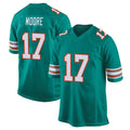 Jdoa M.Dolphins #17 Trey Moore Player Aqua Alternate Home Game Stitched Jerseys