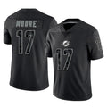 Jdoa M.Dolphins #17 Trey Moore Player Black Reflective Limited Game Stitched Jerseys