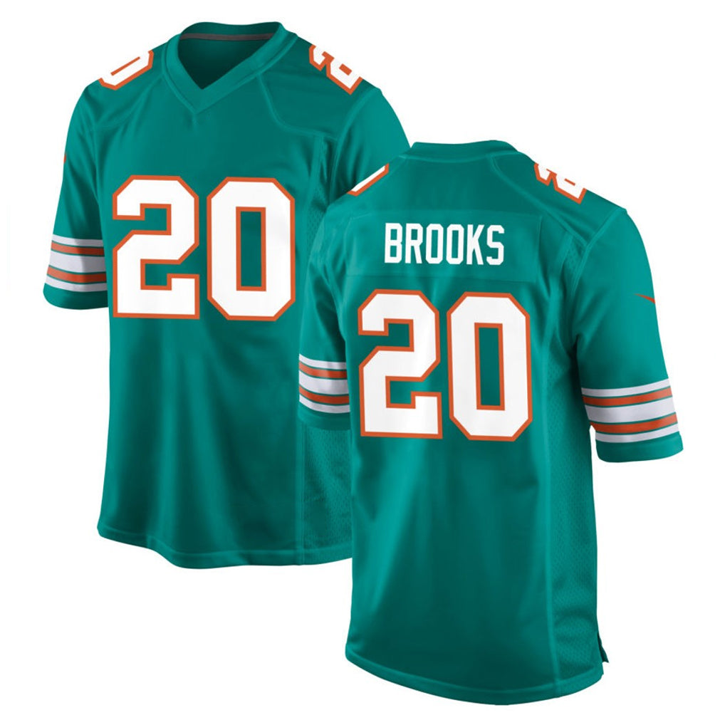 Jdoa M.Dolphins #20 Jordyn Brooks Player Aqua Alternate Home Game Stitched Jerseys