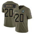 Jdoa M.Dolphins #20 Jordyn Brooks Player Olive 2025 Salute To Service Limited Game Stitched Jerseys