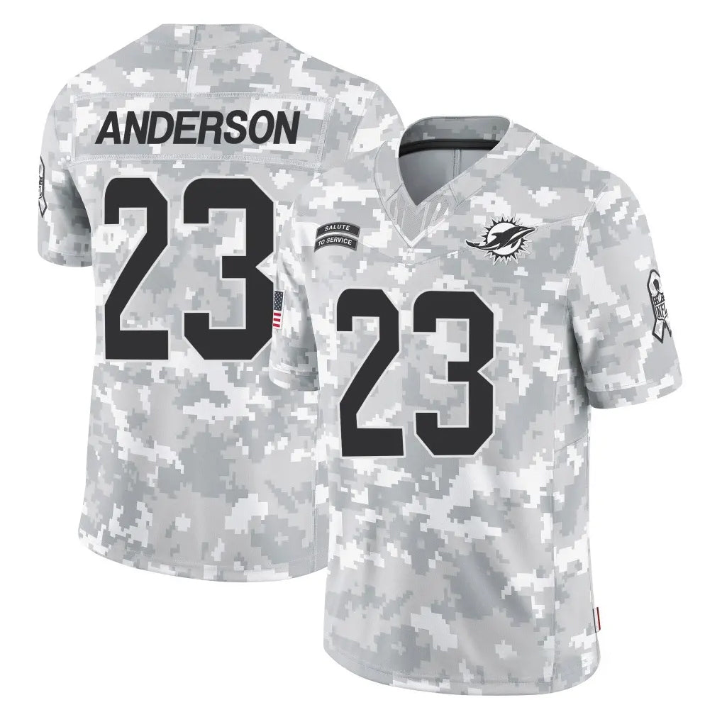 Jdoa M.Dolphins #23 Zayne Anderson Player Arctic Camo Salute To Service Limited Game Stitched Jerseys
