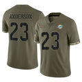 Jdoa M.Dolphins #23 Zayne Anderson Player Olive Salute To Service Limited Stitched Jerseys