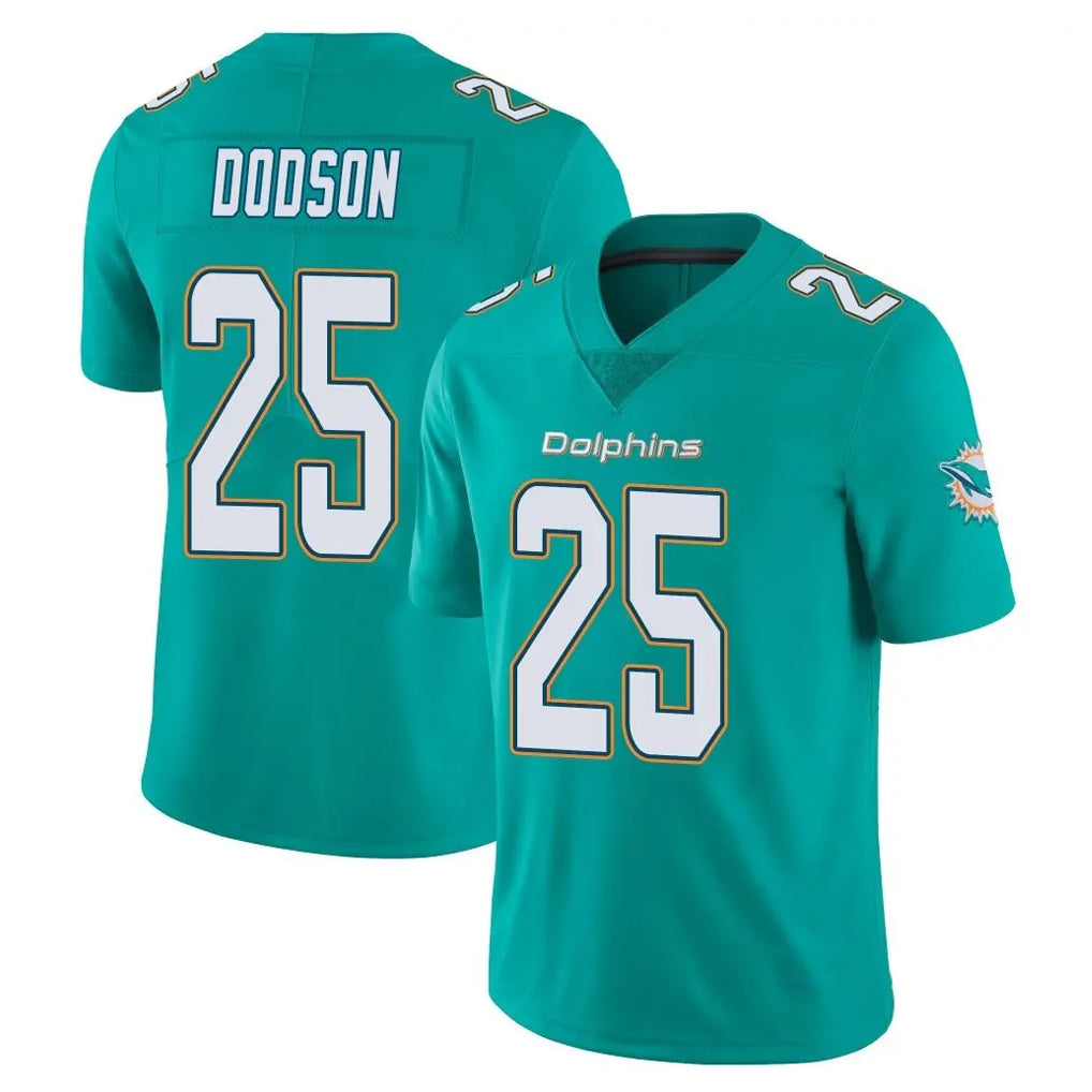 Jdoa M.Dolphins #25 Tyrel Dodson Player Aqua Limited Vapor Untouchable Home Game Stitched Jerseys