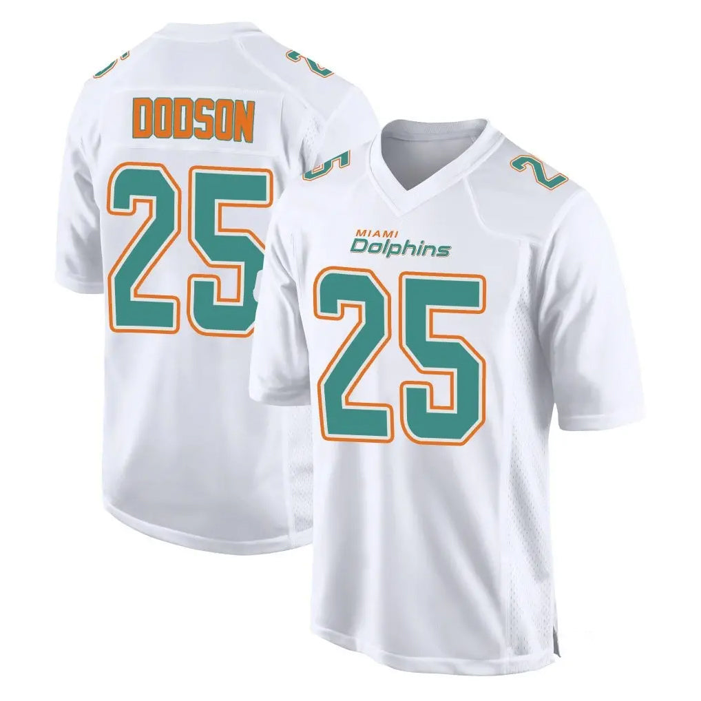 Jdoa M.Dolphins #25 Tyrel Dodson Player White Fashion Home Game Stitched Jerseys