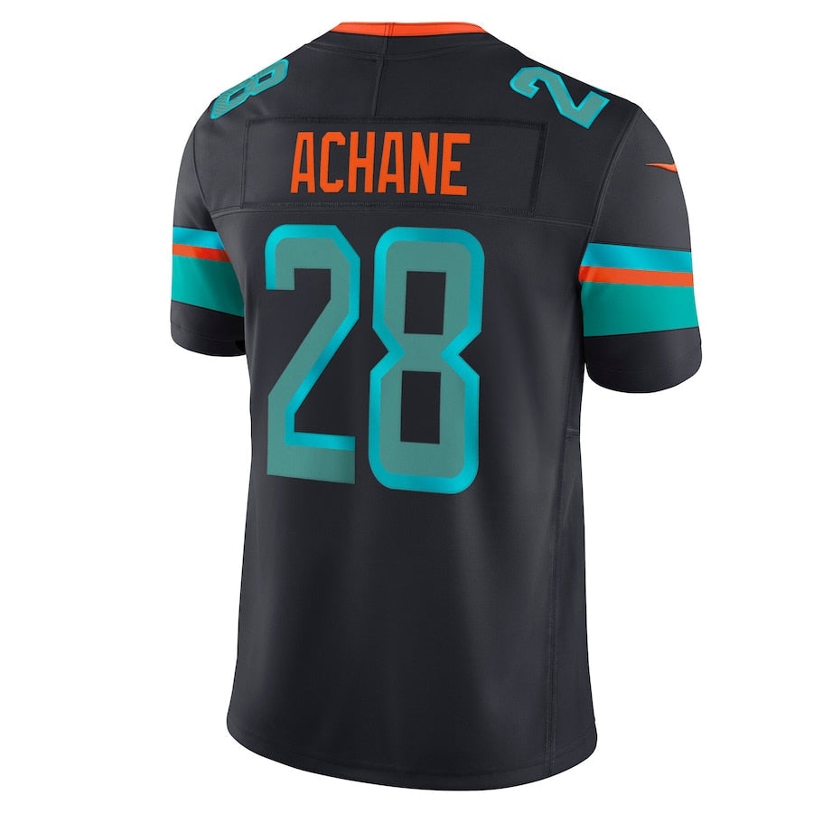 Jdoa M.Dolphins #28 De??£¤Von Achane Player Blue Rivalries Collection Vapor Limited Stitched Jersey