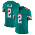Jdoa M.Dolphins #2 Malik Willis Player Aqua Limited Alternate Vapor Untouchable Home Game Stitched Jerseys