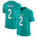 Jdoa M.Dolphins #2 Malik Willis Player Aqua Limited Vapor Untouchable Home Game Stitched Jerseys