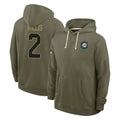 Jdoa M.Dolphins #2 Malik Willis Player Olive Salute to Service Pullover Hoodies Limited Stitched Jerseys
