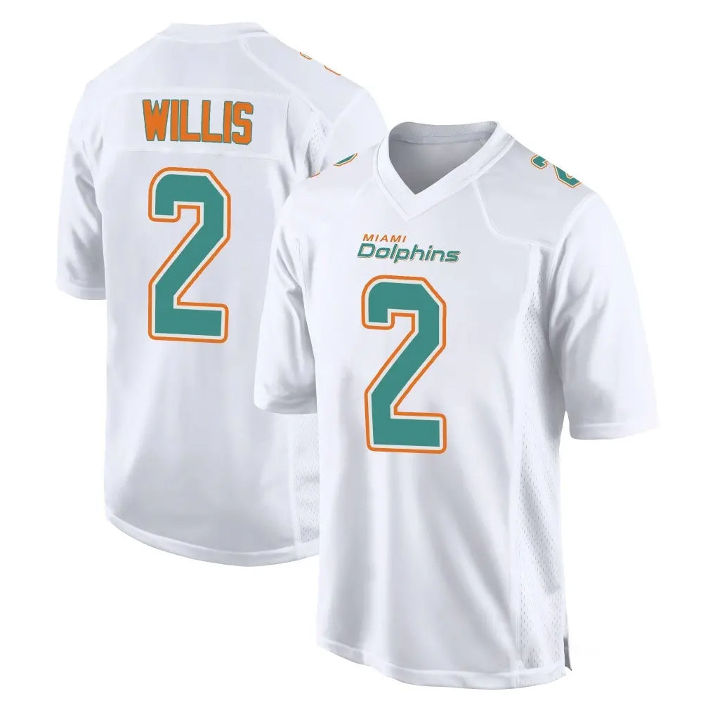 Jdoa M.Dolphins #2 Malik Willis Player White Fashion Home Game Stitched Jerseys