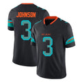 Jdoa M.Dolphins #3 Chris Johnson Player Black Limited Pitch Rivalries Collection Home Game Stitched Jerseys