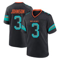 Jdoa M.Dolphins #3 Chris Johnson Player Black Pitch Rivalries Collection Home Game Stitched Jerseys