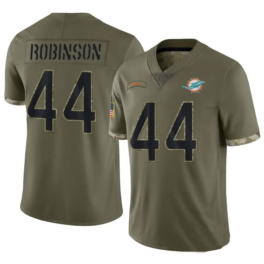 Jdoa M.Dolphins #44 Chop Robinson Player Salute To Service Olive Stitched Jerseys