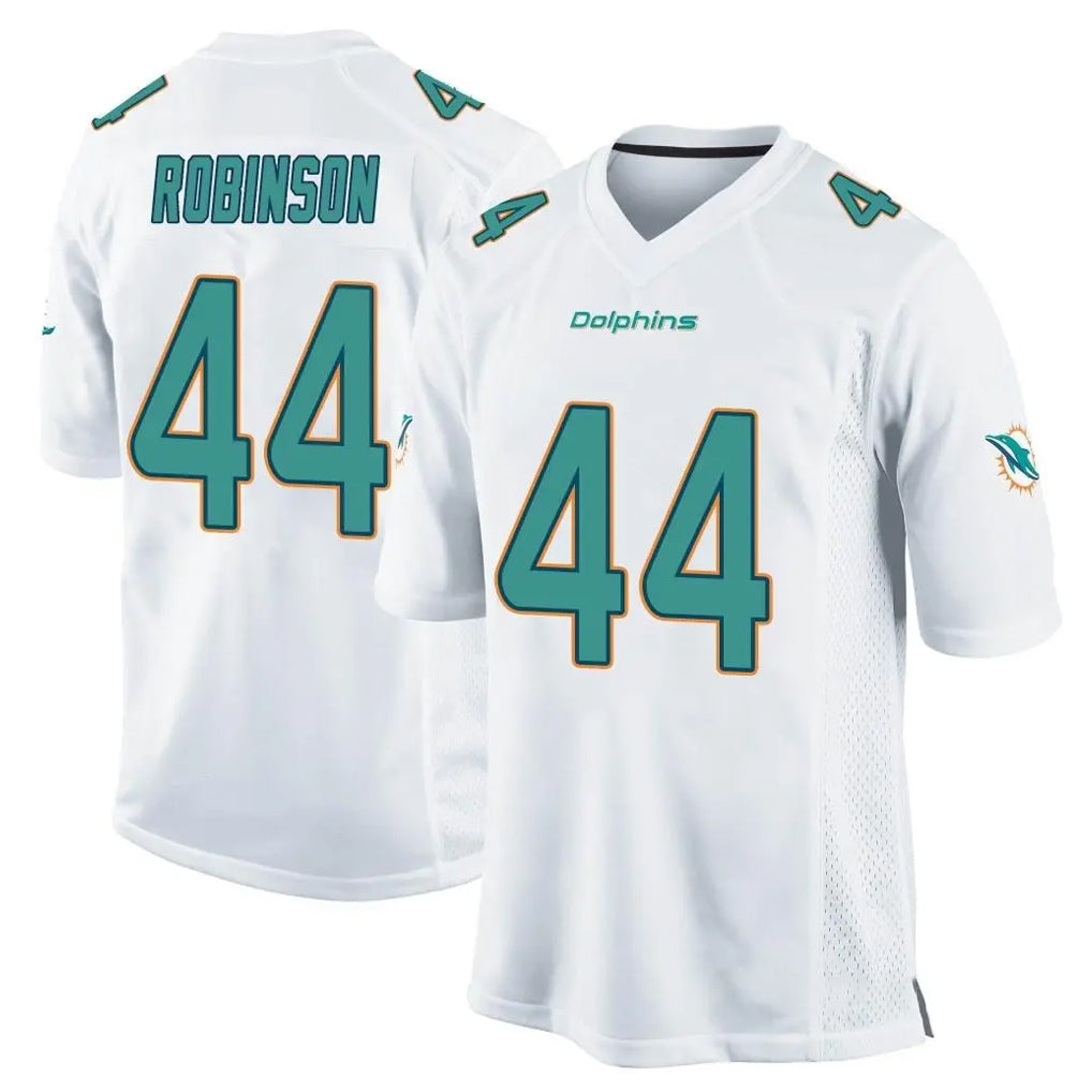 Jdoa M.Dolphins #44 Chop Robinson Player White Home Game Stitched Jerseys