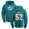 Jdoa M.Dolphins #52 Patrick Paul Player Aqua LOGO Pullover Hoodies Limited Stitched Jerseys