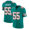 Jdoa M.Dolphins #55 Aaron Brewer Player Aqua Limited Alternate Vapor Untouchable Home Game Stitched Jerseys