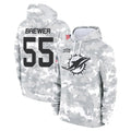 Jdoa M.Dolphins #55 Aaron Brewer Player Arctic Camo Salute to Service Hoodies Limited Game Stitched Jerseys