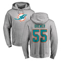 Jdoa M.Dolphins #55 Aaron Brewer Player Gray LOGO Pullover Hoodies Limited Stitched Jerseys