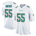 Jdoa M.Dolphins #55 Aaron Brewer Player White Home Game Stitched Jerseys