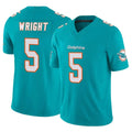 Jdoa M.Dolphins #5 Jaylen Wright Player Aqua Limited Vapor F.U.S.E. Home Game Stitched Jerseys