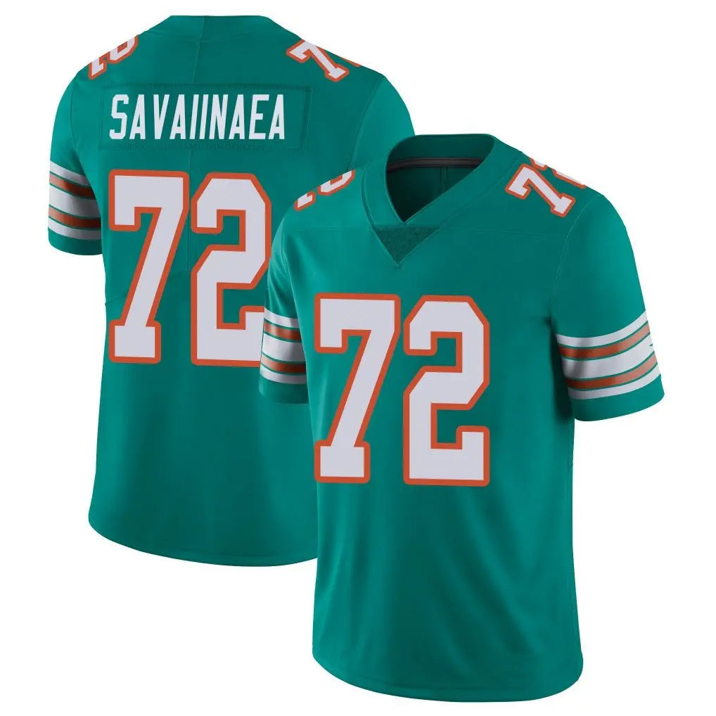 Jdoa M.Dolphins #72 Jonah Savaiinaea Player Aqua Limited Alternate Vapor Untouchable Home Game Stitched Jerseys