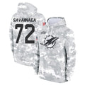 Jdoa M.Dolphins #72 Jonah Savaiinaea Player Arctic Camo Salute to Service Hoodies Limited Game Stitched Jerseys