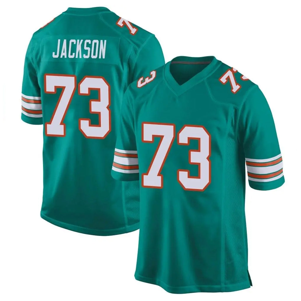 Jdoa M.Dolphins #73 Austin Jackson Player Aqua Alternate Home Game Stitched Jerseys