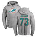 Jdoa M.Dolphins #73 Austin Jackson Player Gray LOGO Pullover Hoodies Limited Stitched Jerseys