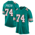 Jdoa M.Dolphins #74 Kadyn Proctor Player Aqua Alternate Home Game Stitched Jerseys