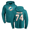 Jdoa M.Dolphins #74 Kadyn Proctor Player Aqua LOGO Pullover Hoodies Limited Stitched Jerseys