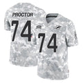 Jdoa M.Dolphins #74 Kadyn Proctor Player Arctic Camo Salute To Service Limited Game Stitched Jerseys