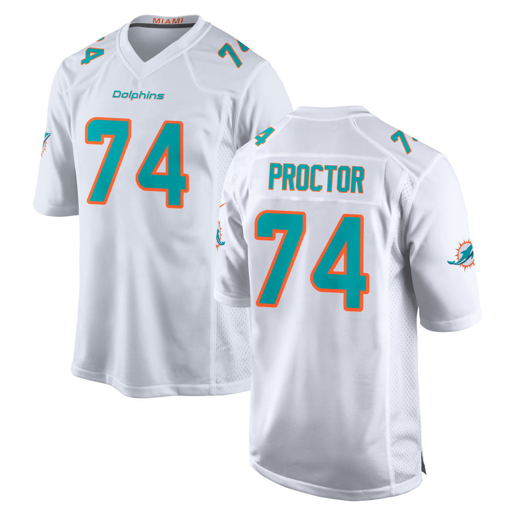 Jdoa M.Dolphins #74 Kadyn Proctor Player White Limited Home Game Stitched Jerseys