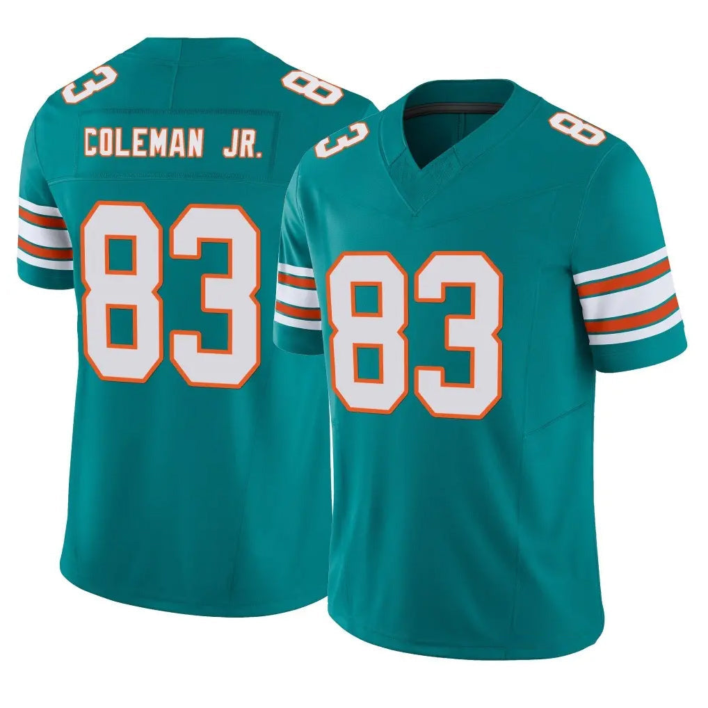 Jdoa M.Dolphins #83 Kevin Coleman Jr. Player Aqua Limited Alternate Vapor F.U.S.E. Home Game Stitched Jerseys