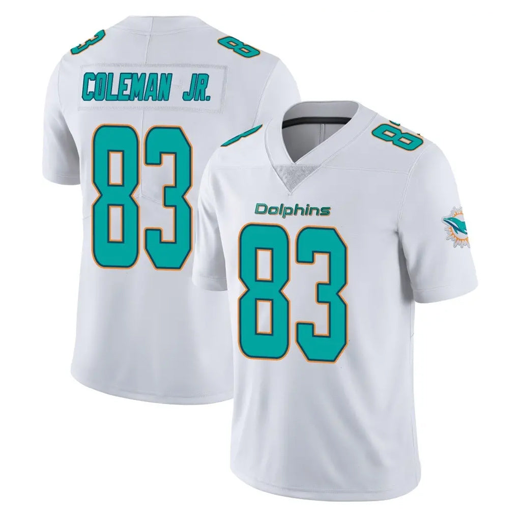 Jdoa M.Dolphins #83 Kevin Coleman Jr. Player White Limited Vapor Untouchable Home Game Stitched Jerseys