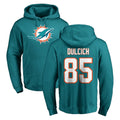 Jdoa M.Dolphins #85 Greg Dulcich Player Aqua LOGO Pullover Hoodies Limited Stitched Jerseys
