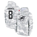 Jdoa M.Dolphins #8 JuJu Brents Player Arctic Camo Salute to Service Hoodies Limited Game Stitched Jerseys