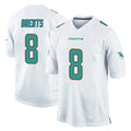 Jdoa M.Dolphins #8 JuJu Brents Player White Home Game Stitched Jerseys