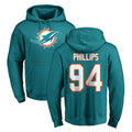 Jdoa M.Dolphins #94 Jordan Phillips Player Aqua LOGO Pullover Hoodies Limited Stitched Jerseys