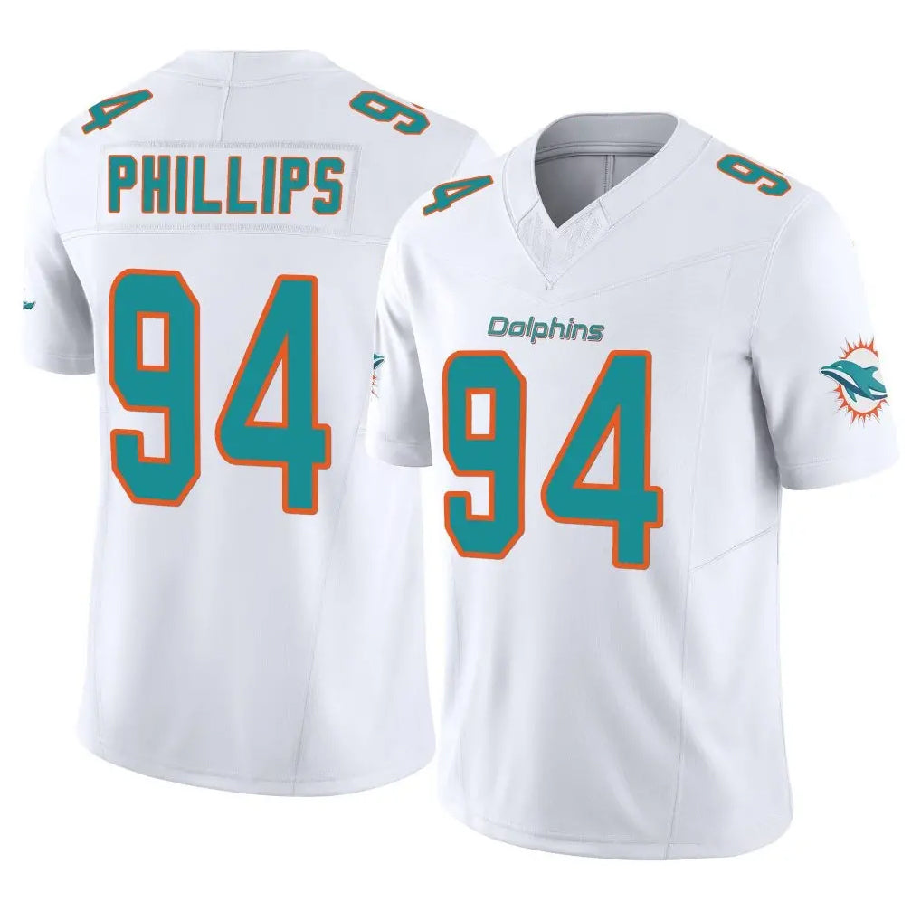 Jdoa M.Dolphins #94 Jordan Phillips Player White Limited Vapor F.U.S.E. Home Game Stitched Jerseys