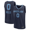 Jdoa M.Grizzlies #0 Jaylen Wells Navy Fast Break Replica Player Stitched Jerseys- Icon Edition