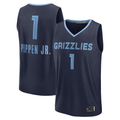 Jdoa M.Grizzlies #1 Scotty Pippen Jr. Navy Fast Break Replica Player Stitched Jerseys- Icon Edition