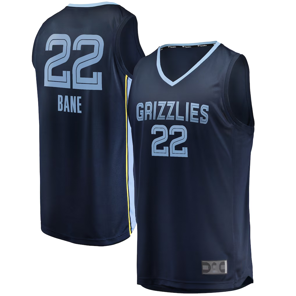 Jdoa M.Grizzlies #22 Desmond Bane Navy Fast Break Replica Stitched Jerseys- Icon Edition