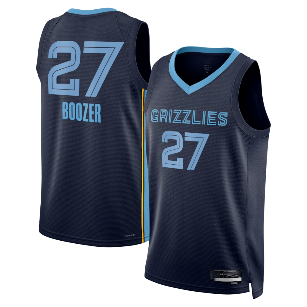 Jdoa M.Grizzlies #27 Cameron Boozer Navy 2026 Draft Swingman Stitched Jerseys- Icon Edition